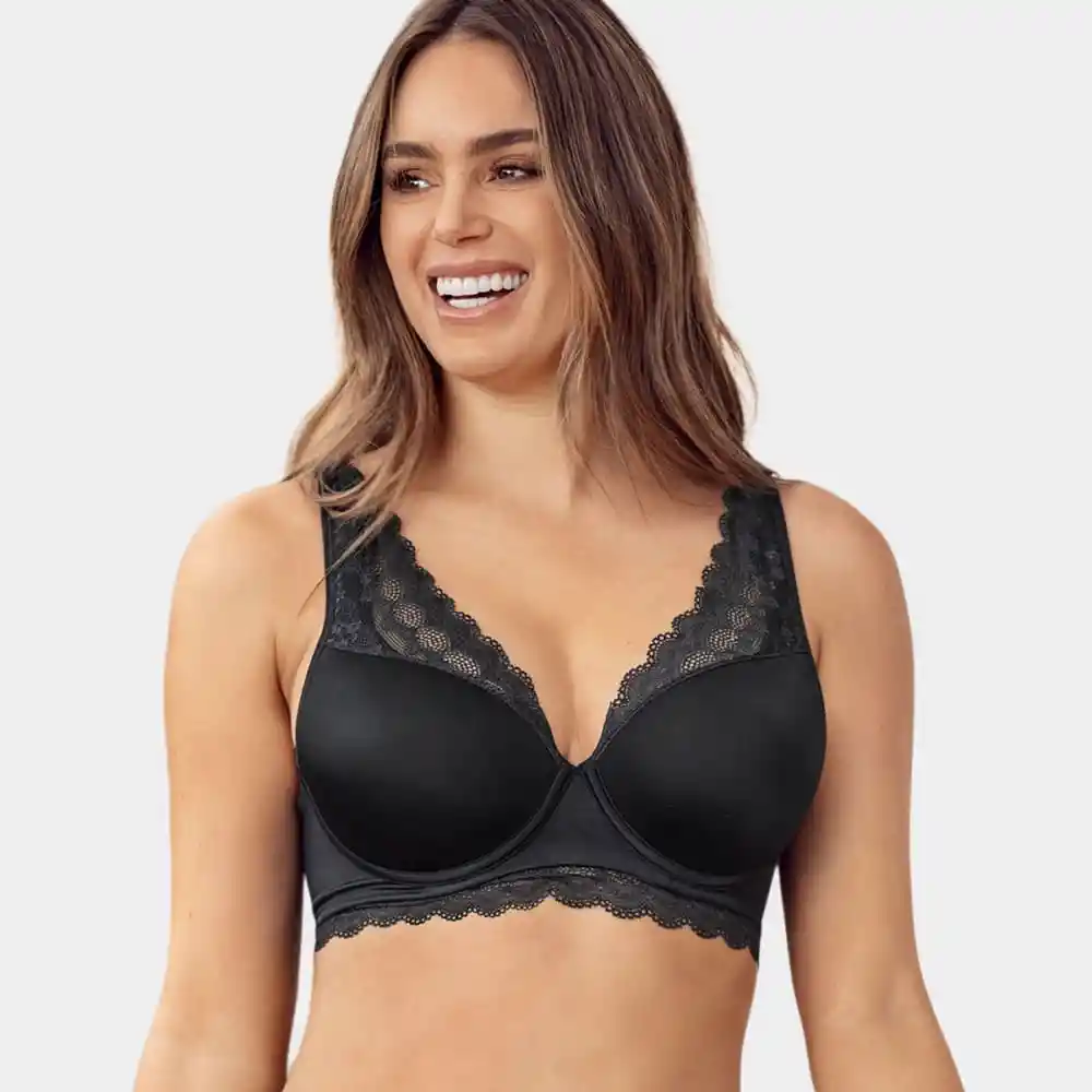 Brasier de Gran Cubrimiento: Deep Coverage Bra Talla 36b Negro