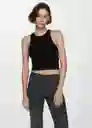 Top Diana Negro Talla S Mujer Mango