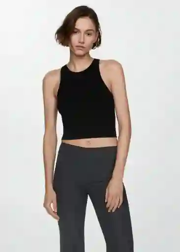 Top Diana Negro Talla S Mujer Mango