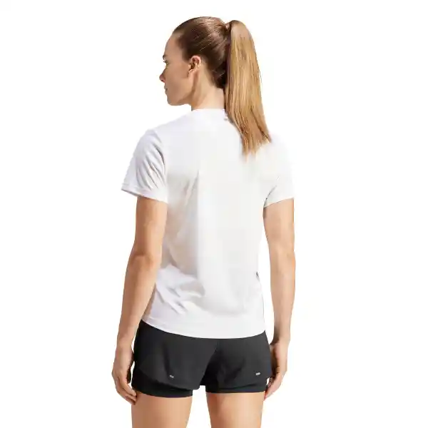 Adidas Camiseta Run it Tee Blanco Para Mujer Talla S