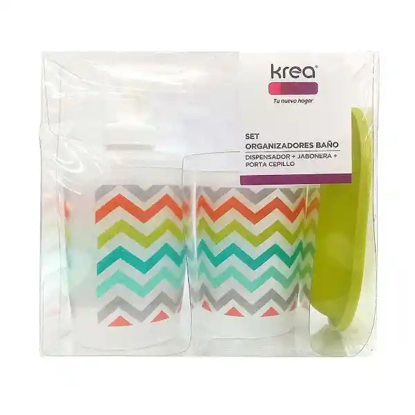 Krea Set Accesorios Bano Plastico Disenos Surtido