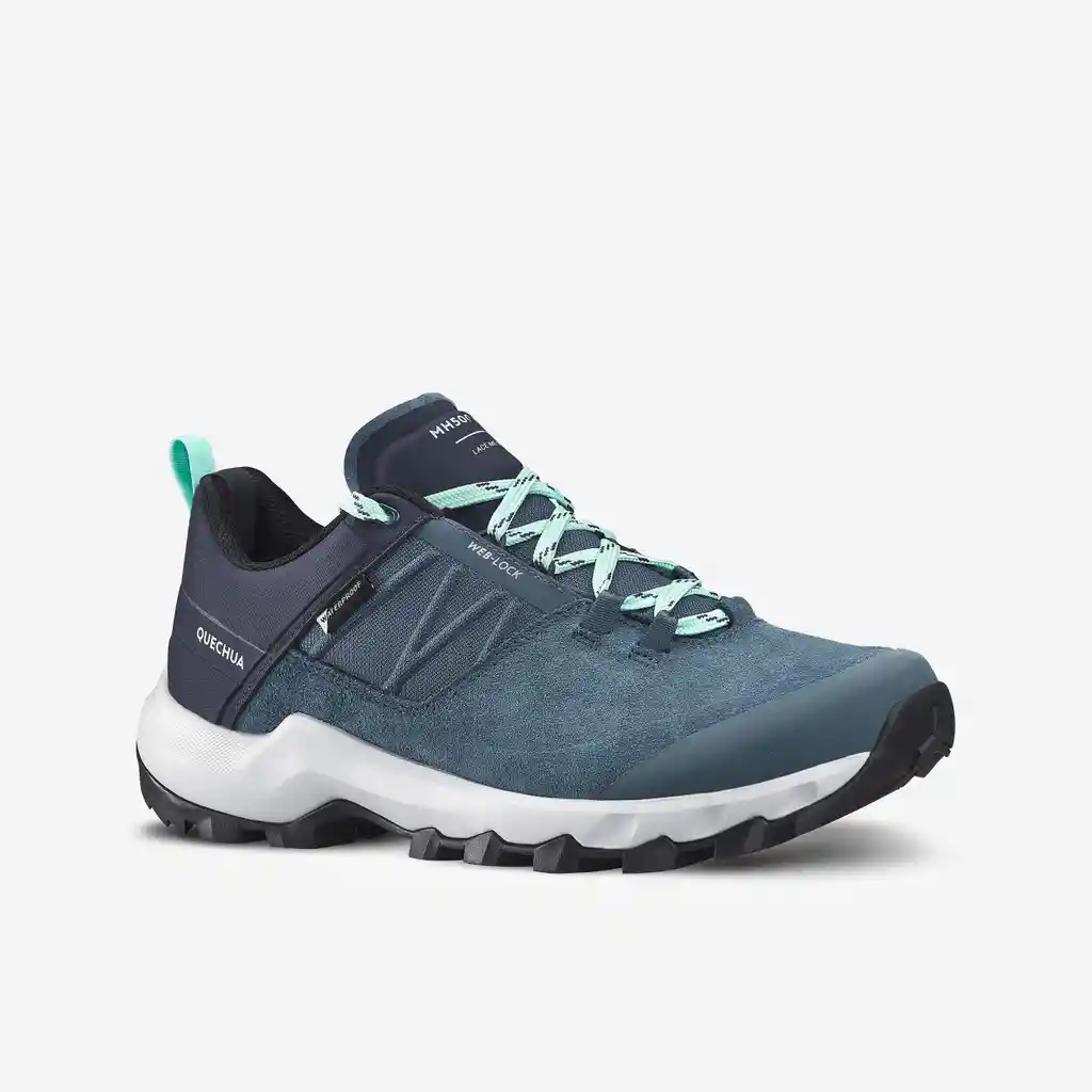 Tenis Impermeables de Senderismo Para Mujer Quechua Mh500 Azul