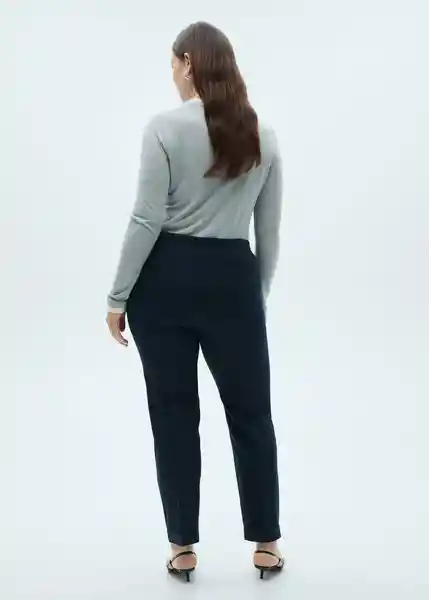 Pantalón Boreal Marino Talla 36 Mujer Mango