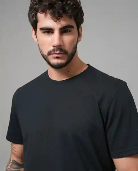Camiseta Hombre Negro L 103G101_NEG194007 Rifle