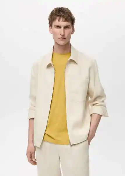 Chaqueta Scott Marfil Talla S Hombre Mango