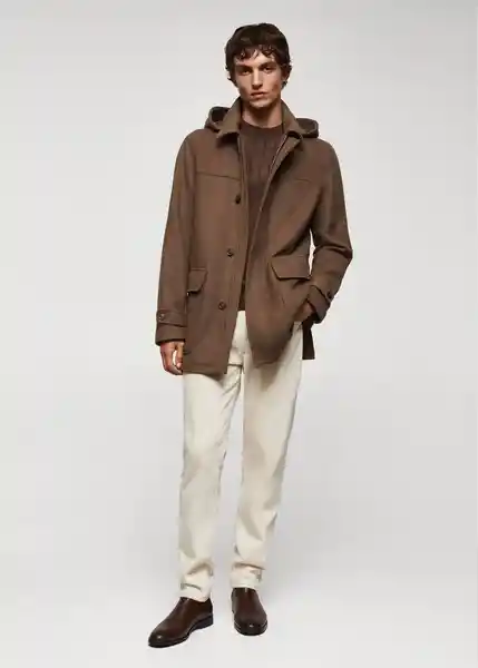 Abrigo Medina Topo Talla M Hombre Mango