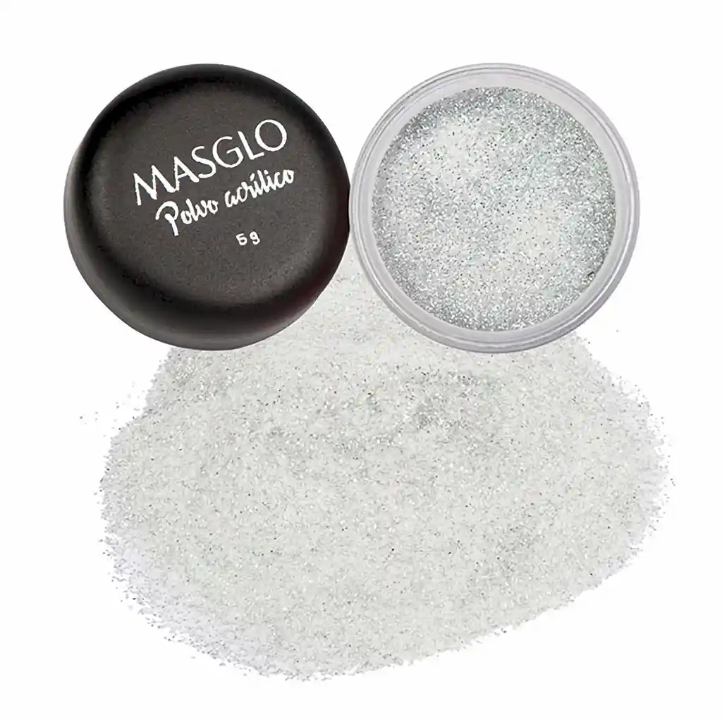 Masglo Polvo Acrílico Glitter Plata 5 g