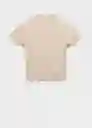 Camiseta Circo Beige Talla S Hombre Mango