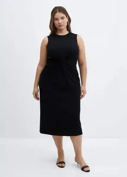 Vestido Fertina Negro Talla 25 Mujer Mango