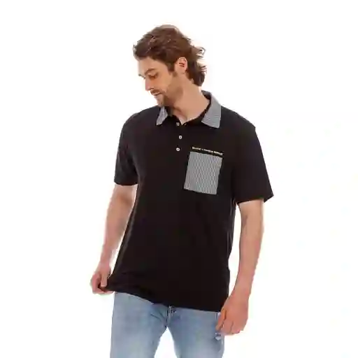 Marithé Francois Girbaud Camiseta Polo Rayas Negro Talla L