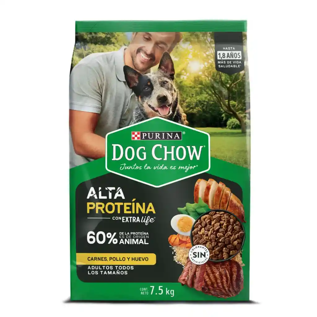 Comida para Perros Purina Dog Chow Alta Proteína x 7,5 kg
