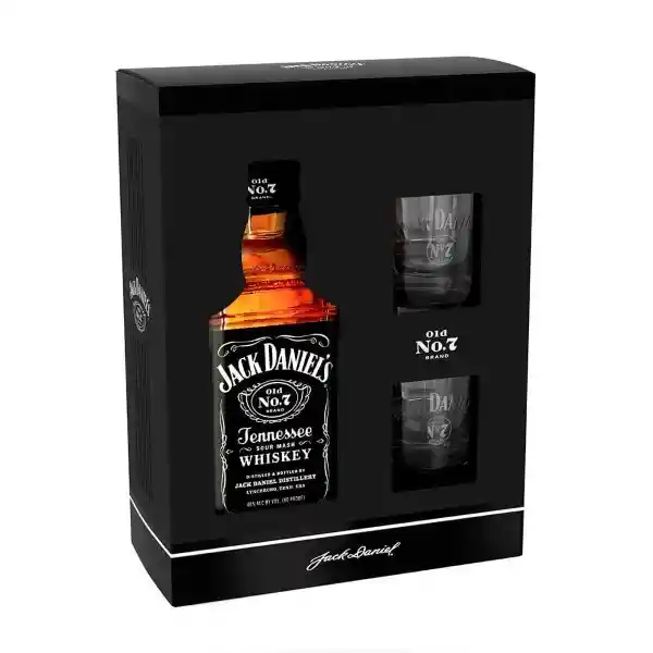 Jack Daniels Whiskey N°7 + 2 Vasos