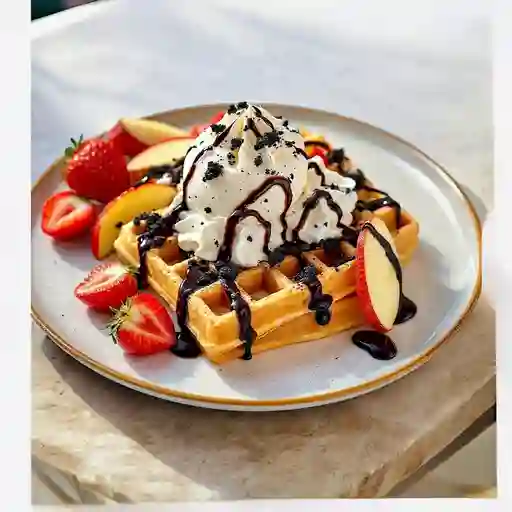 Waffle Fruta Oreo