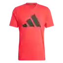 Adidas Camiseta Logo Manga Corta Entrenamiento Hombre Rojo T M