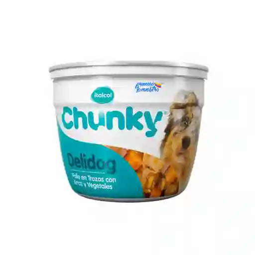Chunky Alimento Húmedo Delidog para Perro Pollo Arroz y Vegetales