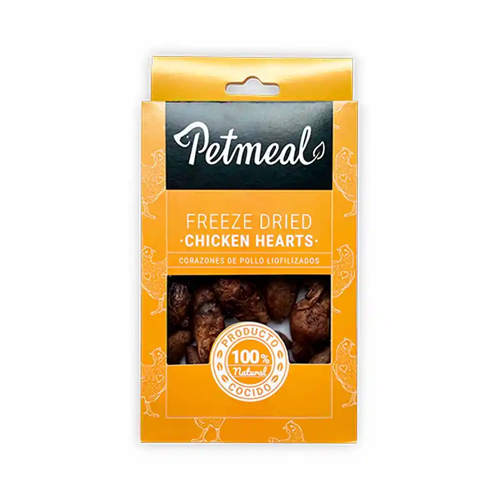 Petmeal Snack para Perros de Corazones de Pollo Liofilizados