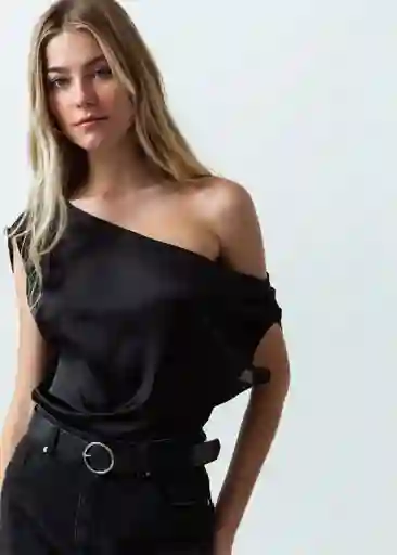 Camisa Mujer Negro Puro Ultraoscuro M 411G364 Naf Naf