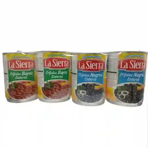 La Sierra Frijol Bayos y Negros Enlatados