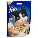 Snack para gatos adultos de todas las razas Purina Felix Travesuras sabor a Pollo, Hígado y Pavo x 60gr