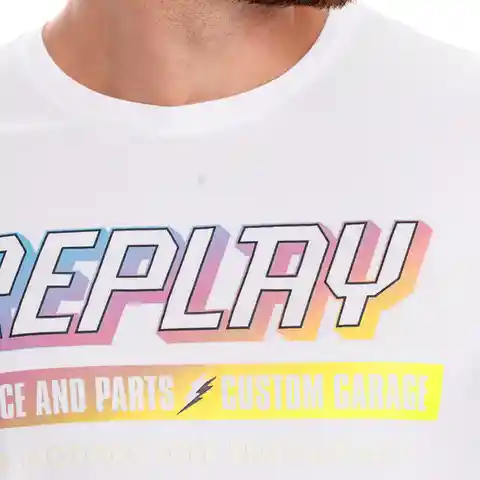 Replay Camiseta Jersey Basic 30/1 Blanco Talla S