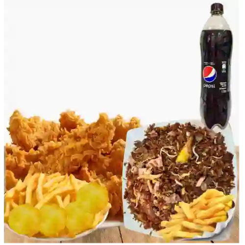 Pollo Broaster + Arroz Chino + Francesa + Econol