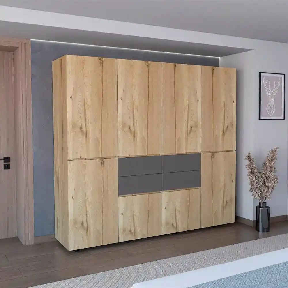 Closet Siruela Duna Blanco Plomo Rta Design Cdb 9542