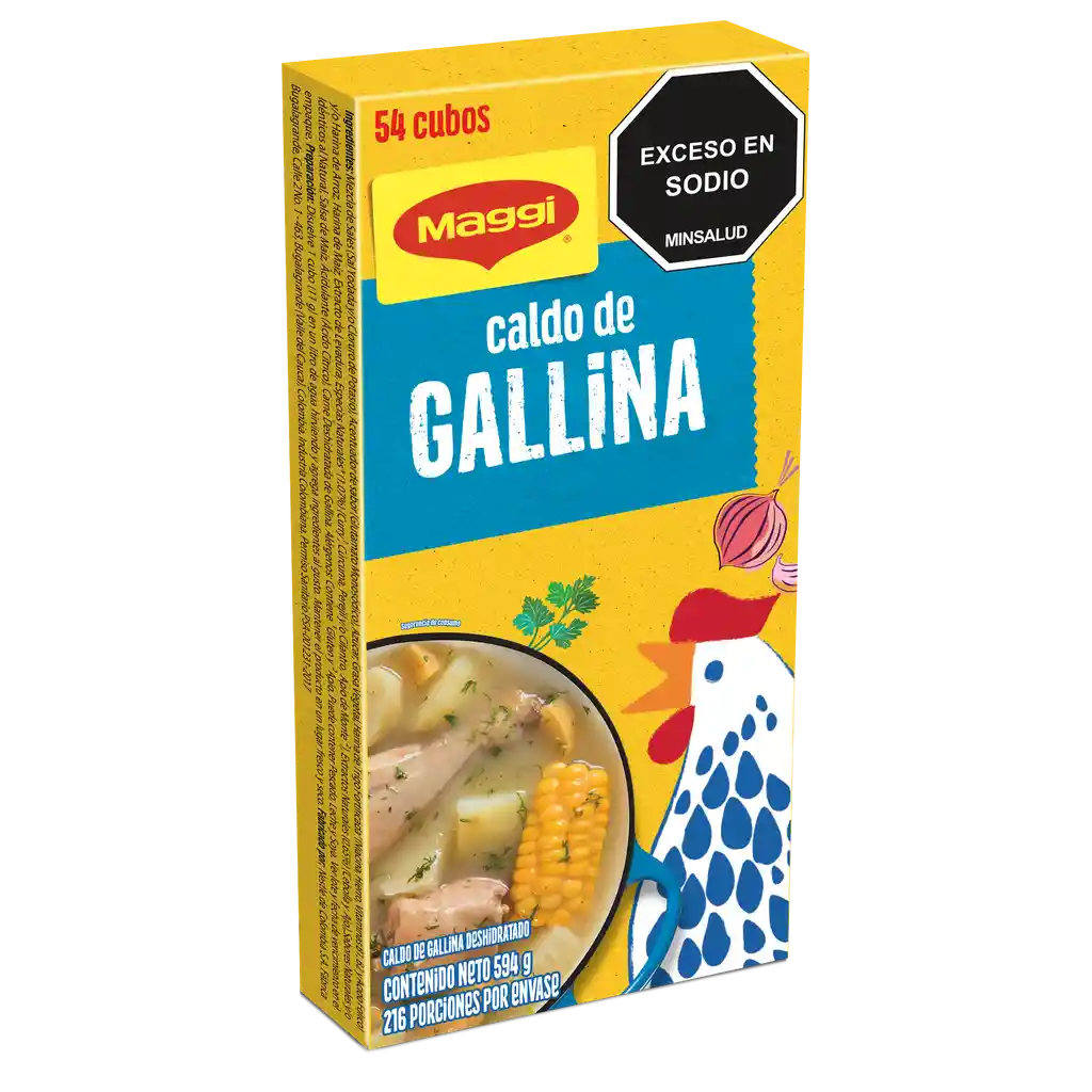 Caldo de Gallina MAGGI 54 cubos x 594g