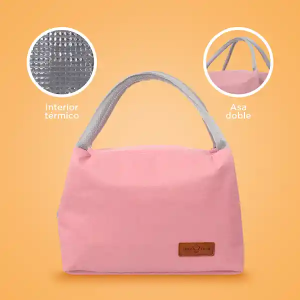 Lonchera Rectangular Lisa Serie Rosa Miniso