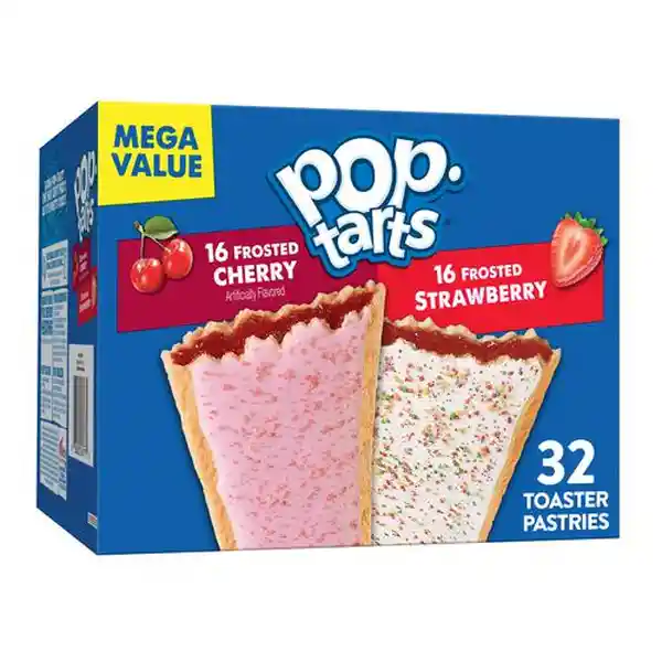 Pop Tarts Pastelillos Para Tostar Con Cobertura de Cereza y Fresa