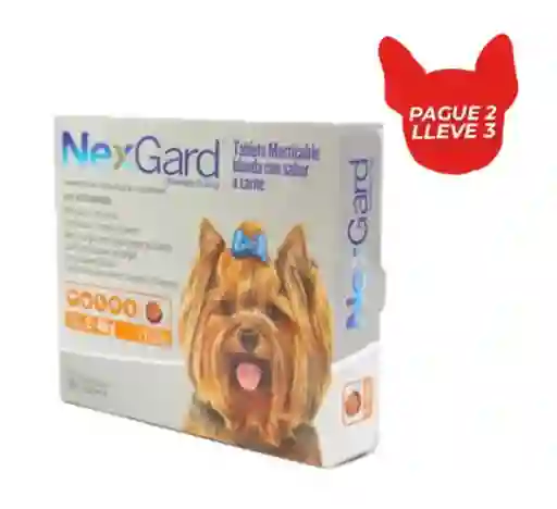 Paque 2 Lleve 3 Nexgard 11.3 mg (2-4 Kg)