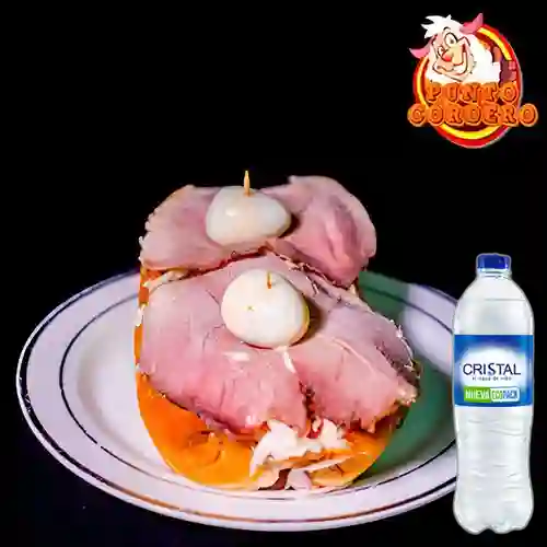 Combo 1 Perro de Cordero + Cristal Sin Gas 600 ml