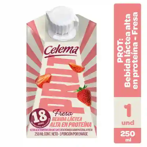 Celema Bebida Proteína Fresa Tapa Rosca