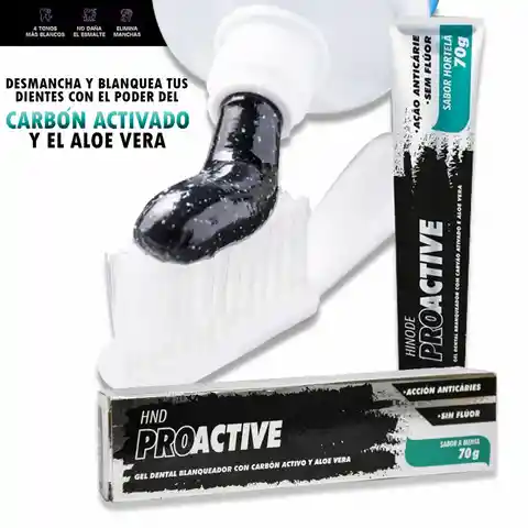 ProActive Gel Dental Blanqueador con Carbón Activo y Aloe Vera