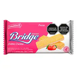 Bridge Galleta Wafer Doble Crema Sabor a Fresa