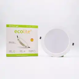 Panel Led Frío Incrusta Redondo 18w Ecolite Eco225slimv18