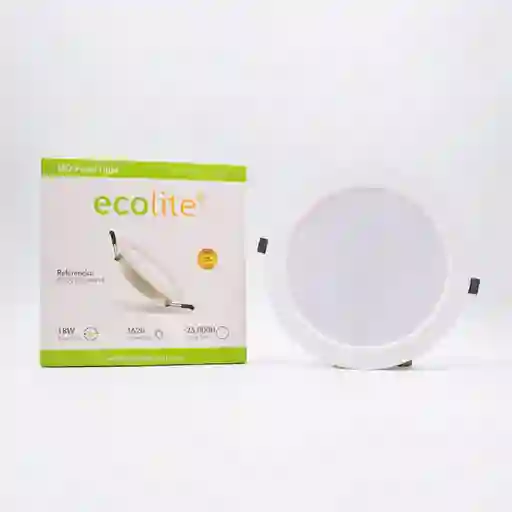 Panel Led Frío Incrusta Redondo 18w Ecolite Eco225slimv18