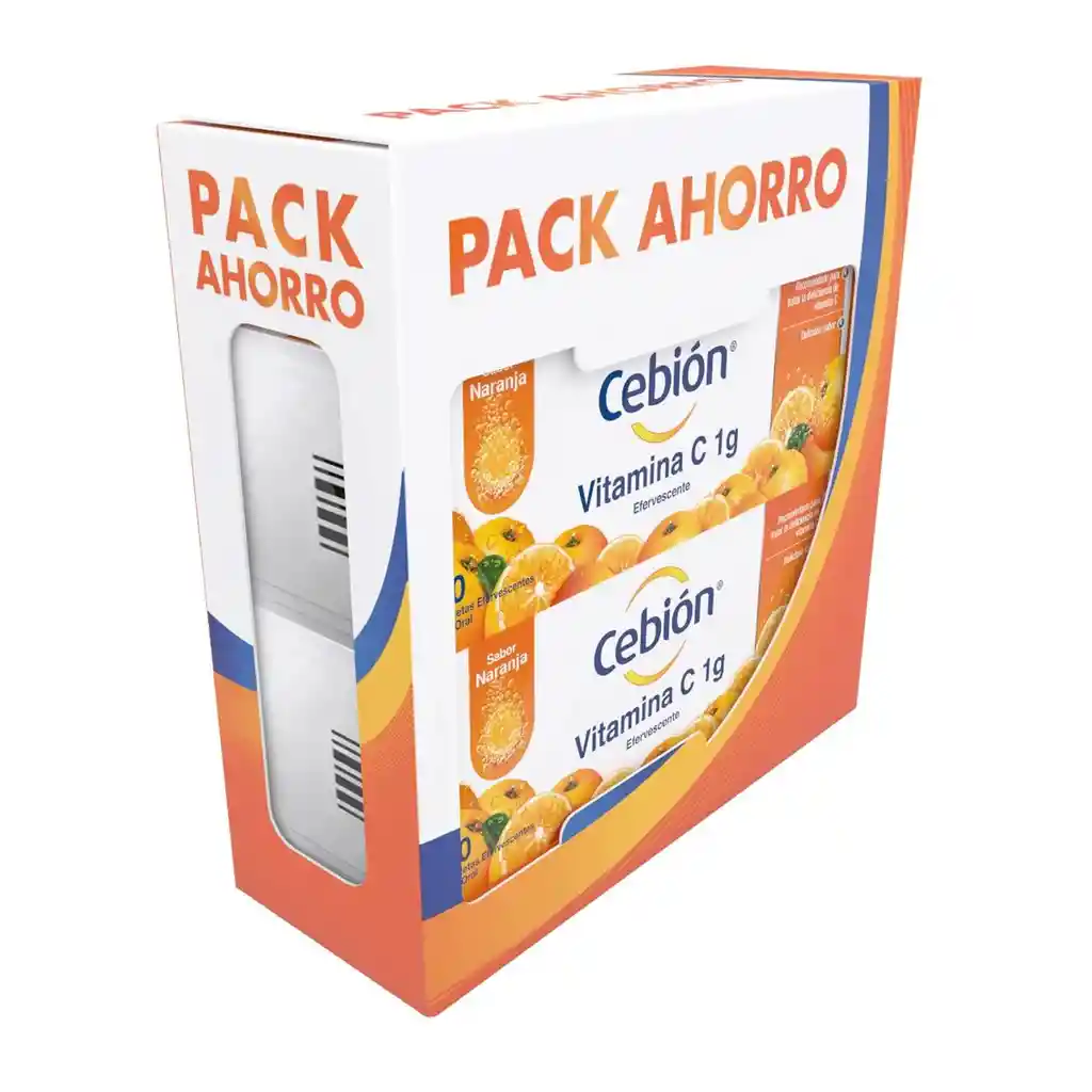 Cebion Vitamina C Efervescente Naranja X 10 Tabl X 2 Und Pack Ahorro