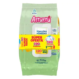  Arrurru Toallitas Humedas Aloe Manzanilla Practicorte X190 