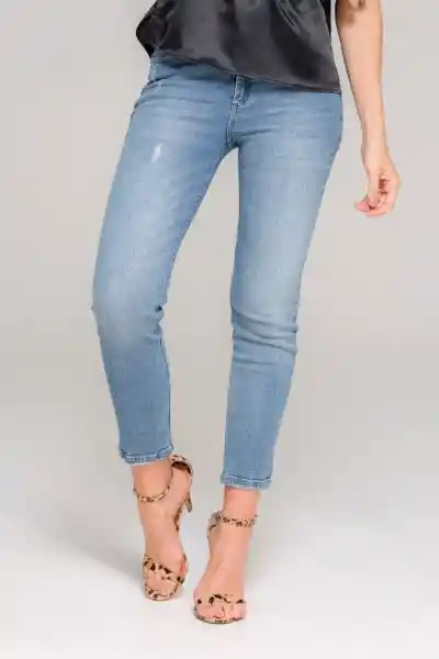 Jean Georgina Color Azul Medio Talla 12 Ragged