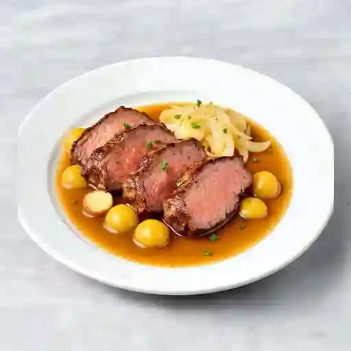 Lomito de res con salsa de ostras