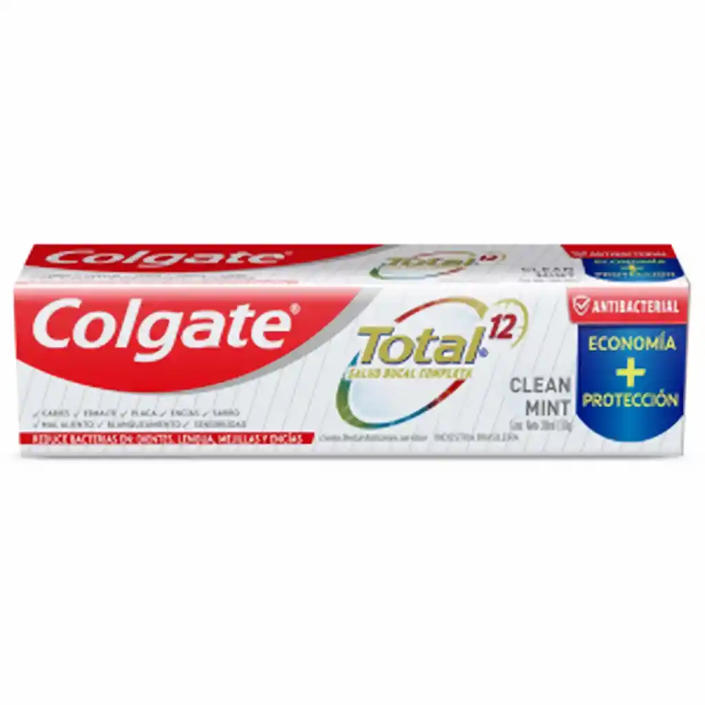 Colgate Crema Dental Total Clean Mint Prevención Activa 38 mL