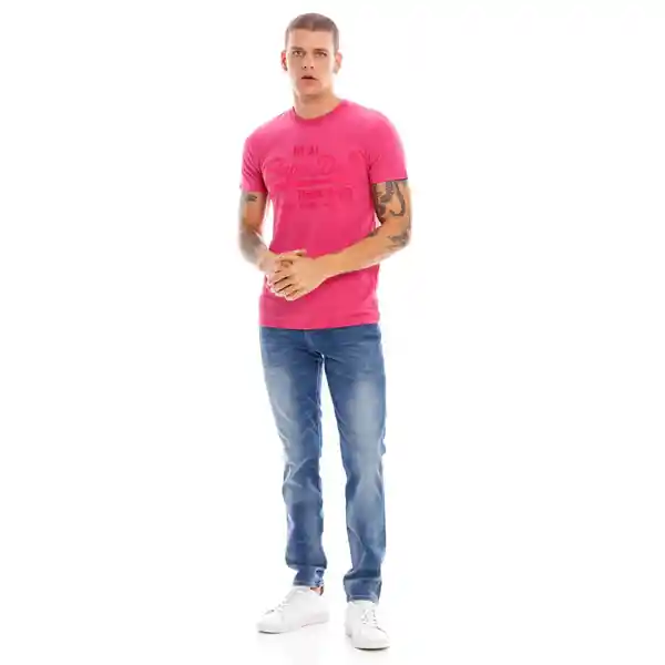 Superdry Camiseta vl Tonal Emboss Tee 180 Rosado Talla M