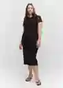 Vestido Susil Negro Talla 18 Mujer Mango