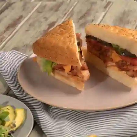 Sanduche de pollo bbq
