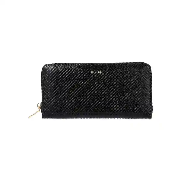 Billetera Para Mujer Elegante Grande Serie Negro Miniso