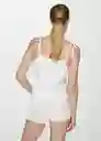 Top Lazo Blanco Talla XS Mujer Mango