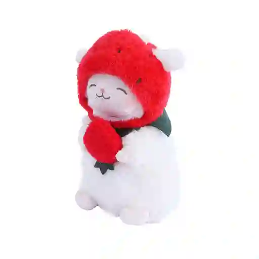 Peluche Cordero Baa Sombrero de Fresa Serie Miniso