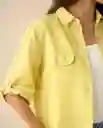Camisa Amarillo Linaza Medio Talla XS 611G027 Esprit