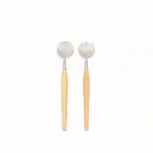 Set de Servidoras Ensalada Mango Madera Ambiente Gourmet