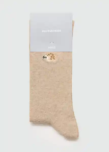 Calcetines Erizo Beige Talla 42 Hombre Mango